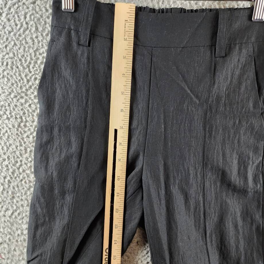 VINCE. Cropped Wool Blend Tapered Pants Women's XXS Black Elastic Waist Pull On