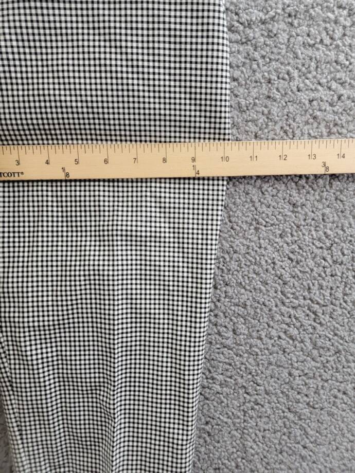Theory Tailored Check Cropped Pants Women' 00 Black Multi Wool Blend Hook & Bar