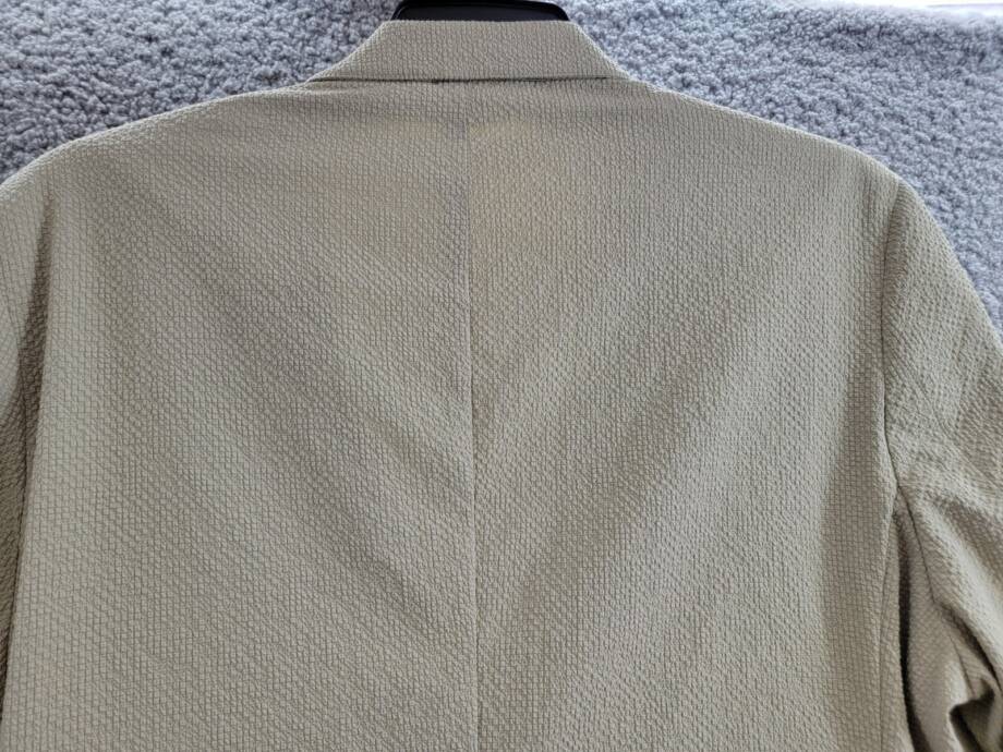 Alfani Classic-Fit Textured Seersucker Suit Jacket Men's XL Twill Notched Lapel