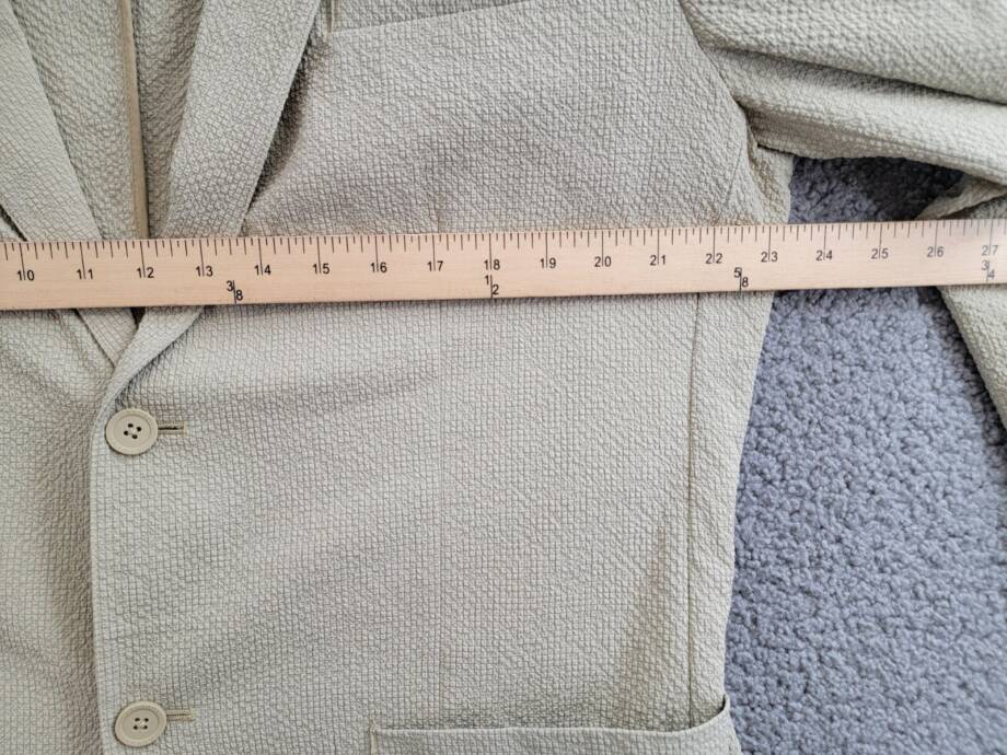 Alfani Classic-Fit Textured Seersucker Suit Jacket Men's XL Twill Notched Lapel