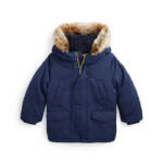 Polo Ralph Lauren Artificial-fur-Trim Down Parka Jacket Toddler Boys' 2 Navy L/S