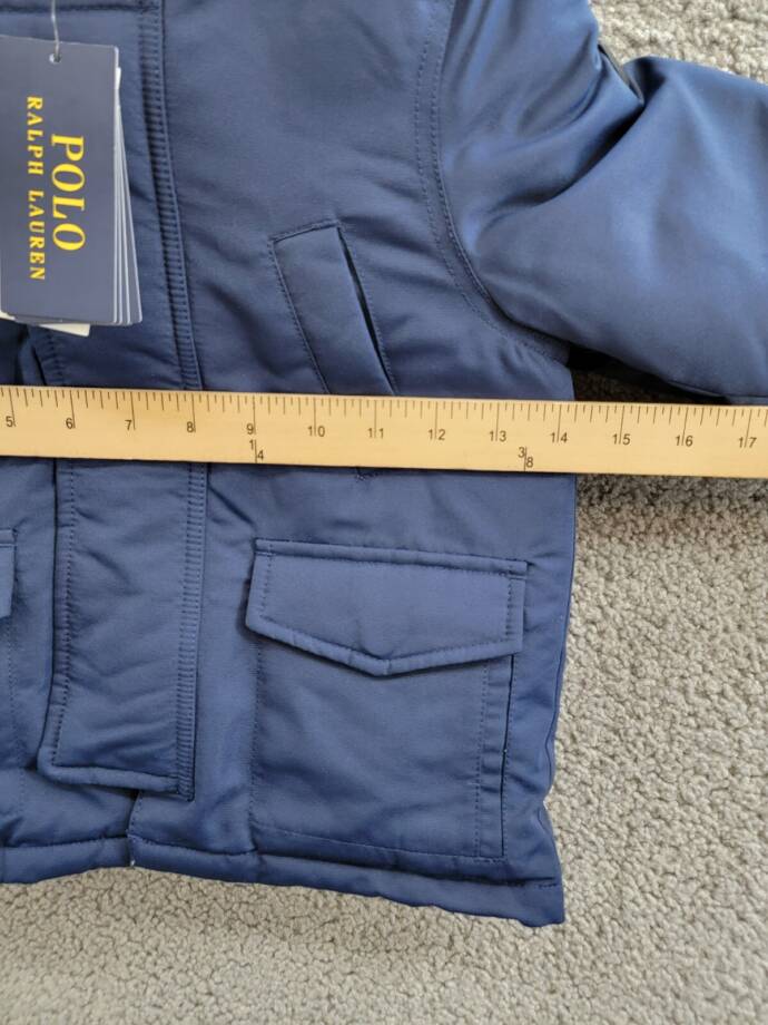 Polo Ralph Lauren Artificial-fur-Trim Down Parka Jacket Toddler Boys' 2 Navy L/S