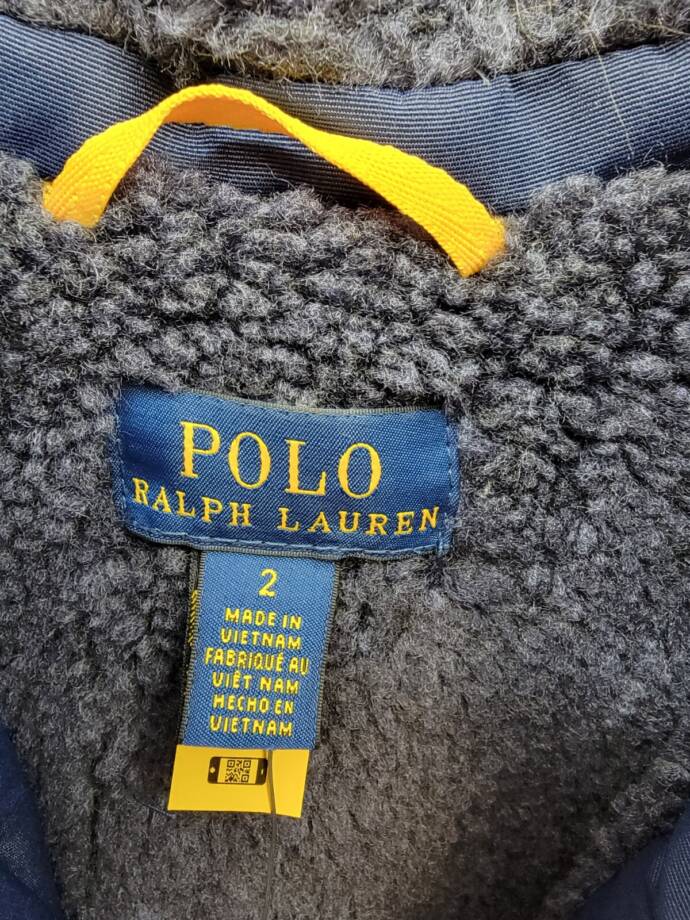 Polo Ralph Lauren Artificial-fur-Trim Down Parka Jacket Toddler Boys' 2 Navy L/S