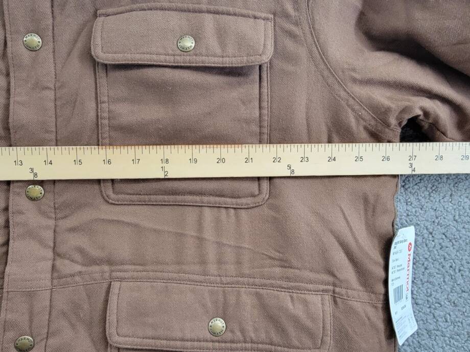 Marmot Ridgefield Fleece-Lined Flannel Shirt Jacket Men's L Pinecone Front Snap