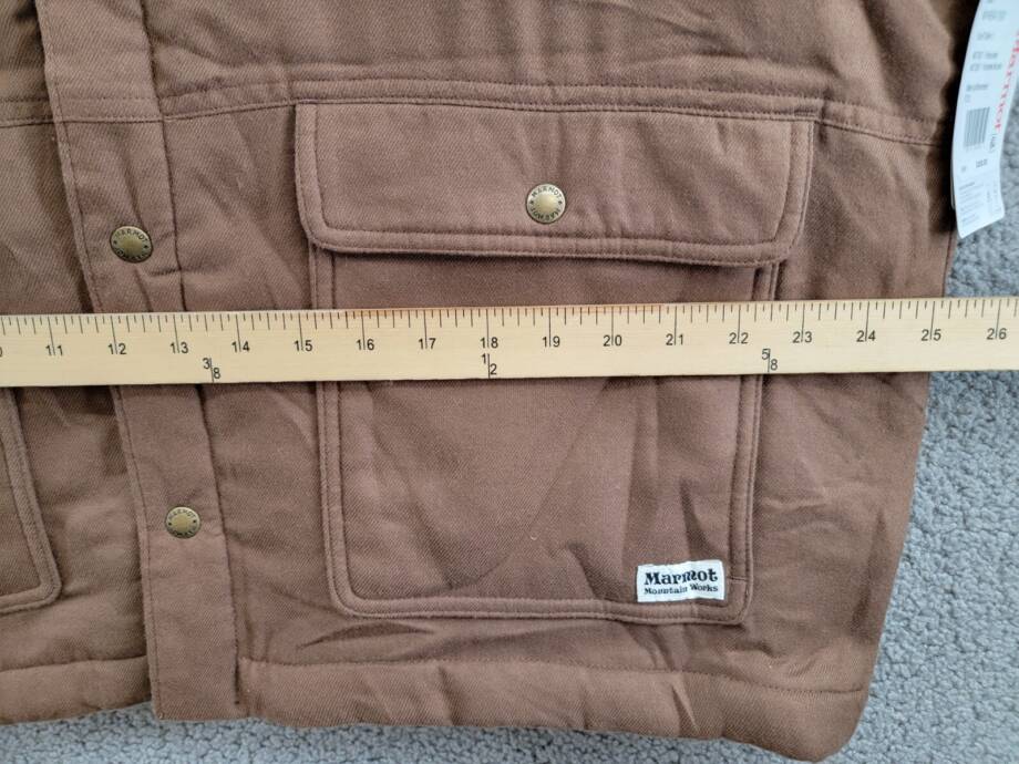Marmot Ridgefield Fleece-Lined Flannel Shirt Jacket Men's L Pinecone Front Snap