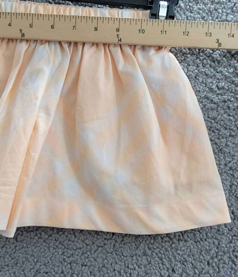 Burberry Woven Check Shorts Toddler Girls 2Y Pastel Peach Elastic Waist Pull On