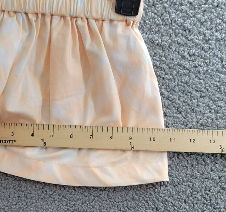 Burberry Woven Check Shorts Toddler Girls 2Y Pastel Peach Elastic Waist Pull On