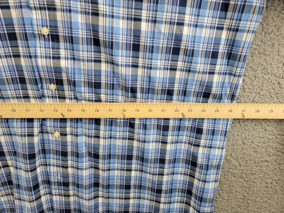 Polo Ralph Lauren Big & Tall Plaid Stretch Poplin Shirt Men's XLT Blue Multi L/S