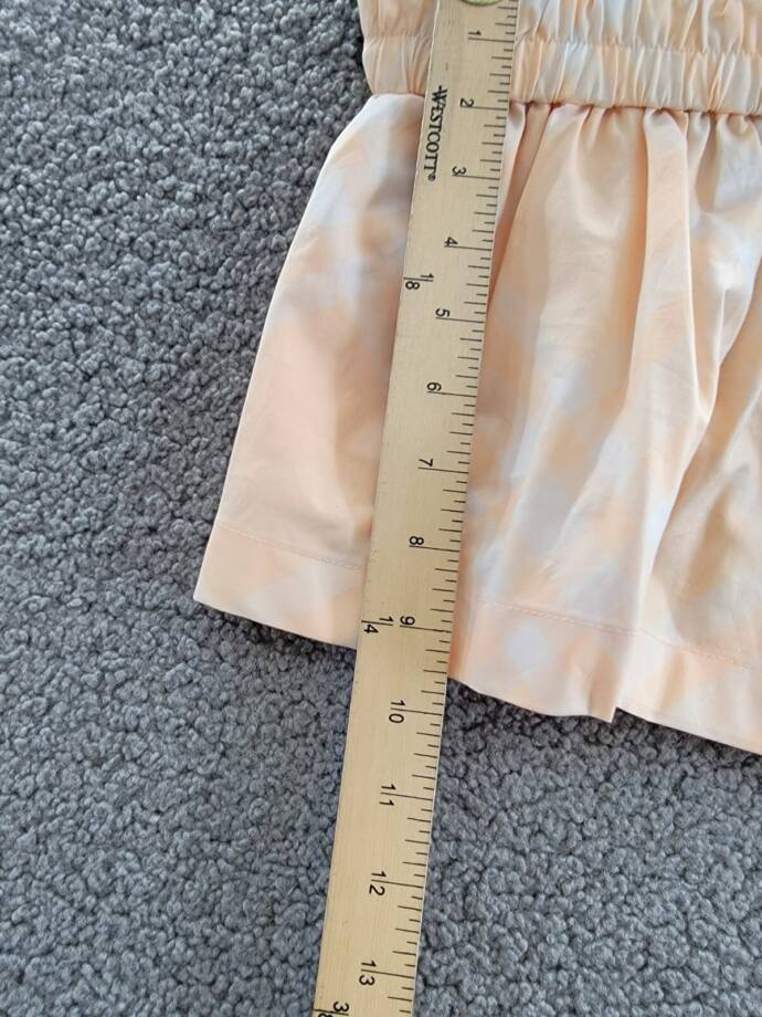Burberry Woven Check Shorts Toddler Girls 2Y Pastel Peach Elastic Waist Pull On