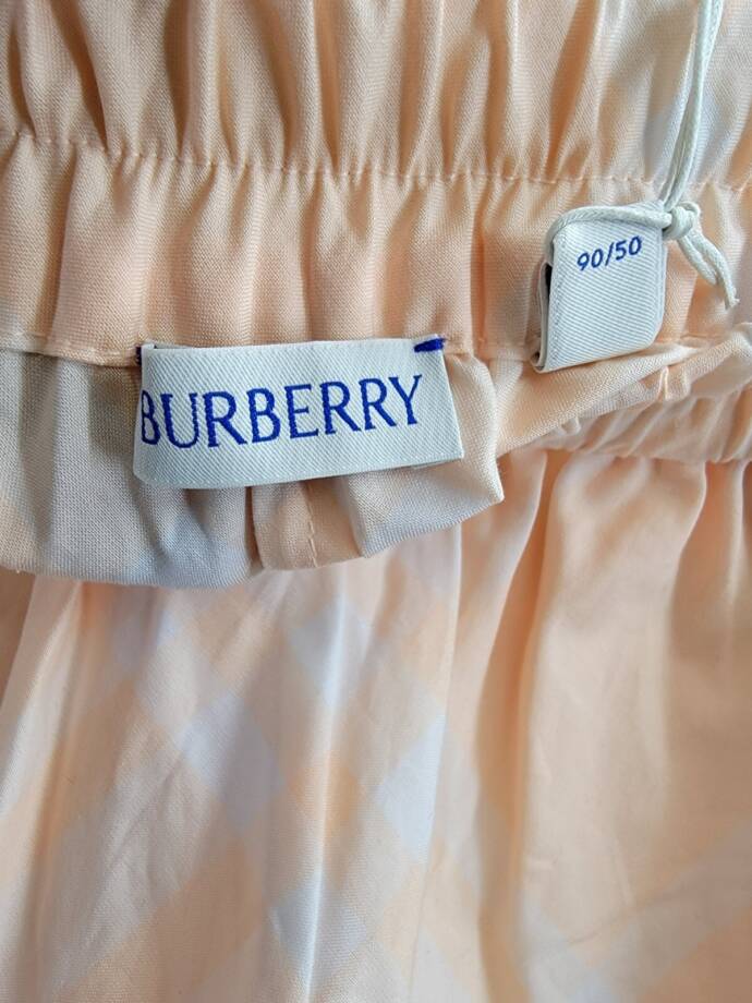 Burberry Woven Check Shorts Toddler Girls 2Y Pastel Peach Elastic Waist Pull On