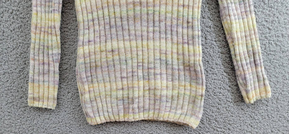 VANESSA BRUNO Arielle Wool Blend Ribbed Crewneck Sweater Womens S Multi Pullover