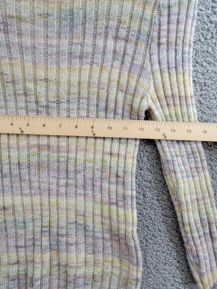 VANESSA BRUNO Arielle Wool Blend Ribbed Crewneck Sweater Womens S Multi Pullover