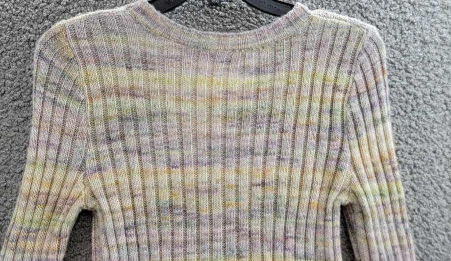 VANESSA BRUNO Arielle Wool Blend Ribbed Crewneck Sweater Womens S Multi Pullover