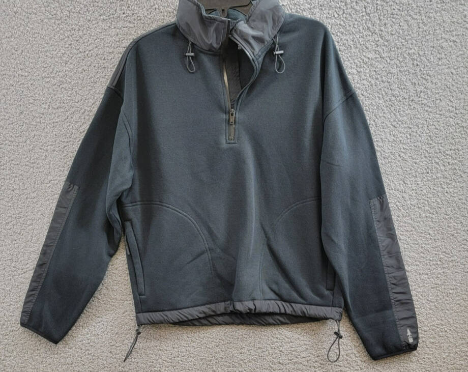 BASS OUTDOOR Regular-Fit Convertible Hood 1/4-Zip Sweatshirt Mens S Black Beauty