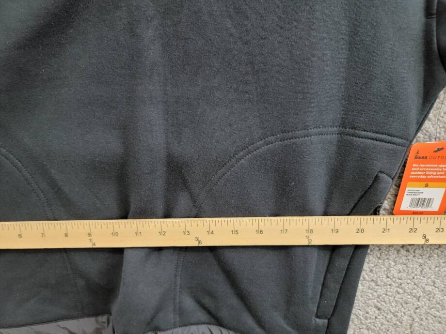 BASS OUTDOOR Regular-Fit Convertible Hood 1/4-Zip Sweatshirt Mens S Black Beauty