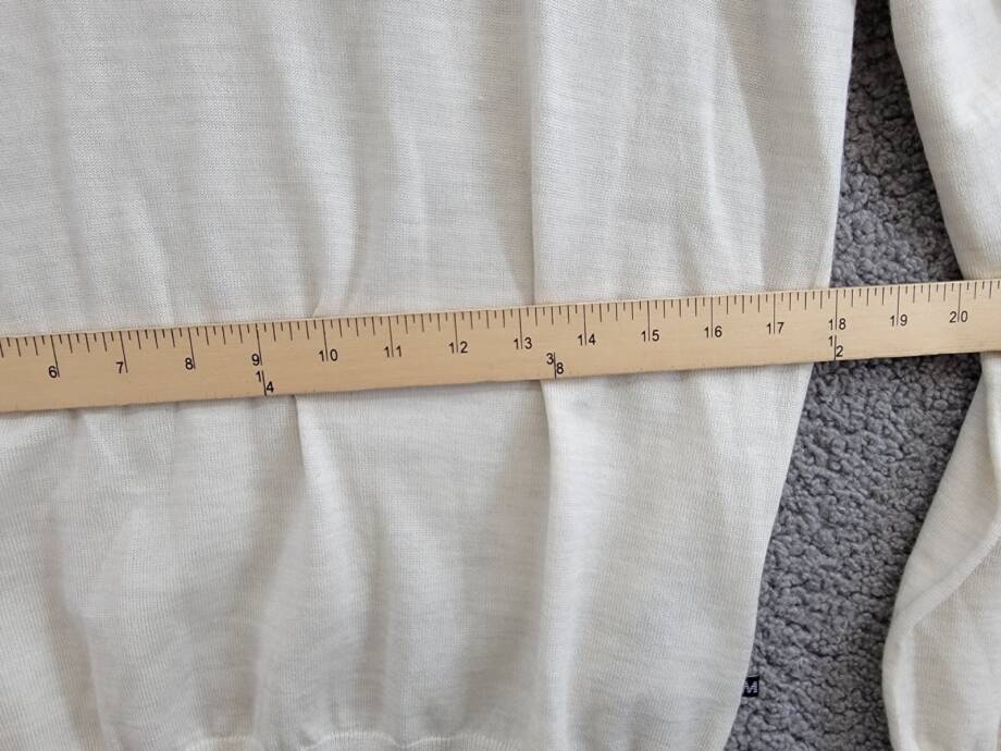 Matinique Margrate Merino Sweater Men's M Off White Melange Round Neck Pullover