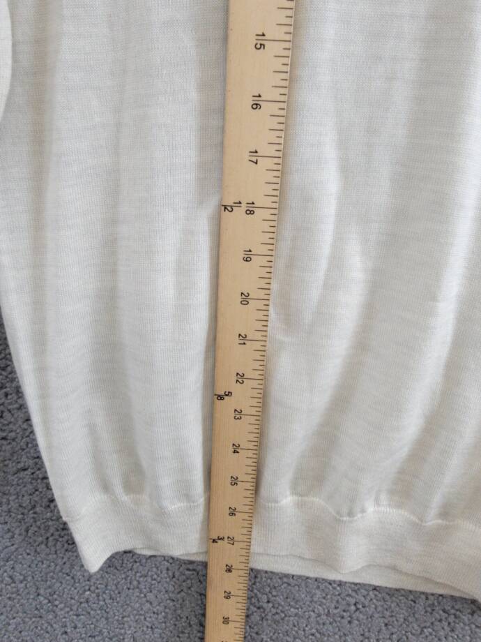 Matinique Margrate Merino Sweater Men's M Off White Melange Round Neck Pullover