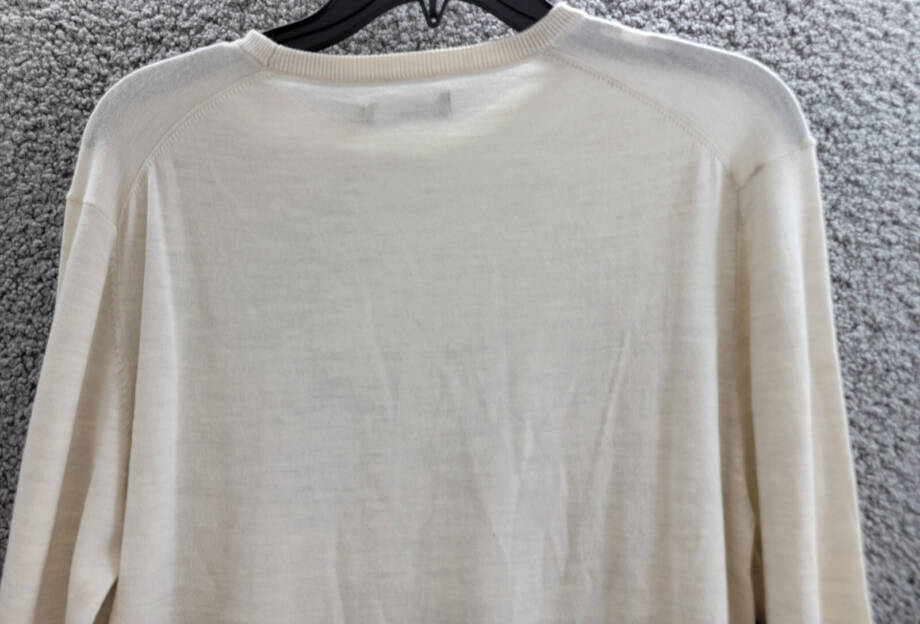 Matinique Margrate Merino Sweater Men's M Off White Melange Round Neck Pullover