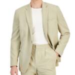 Alfani Classic-Fit Textured Seersucker Jacket Men's S Twill Notch Lapel L/S