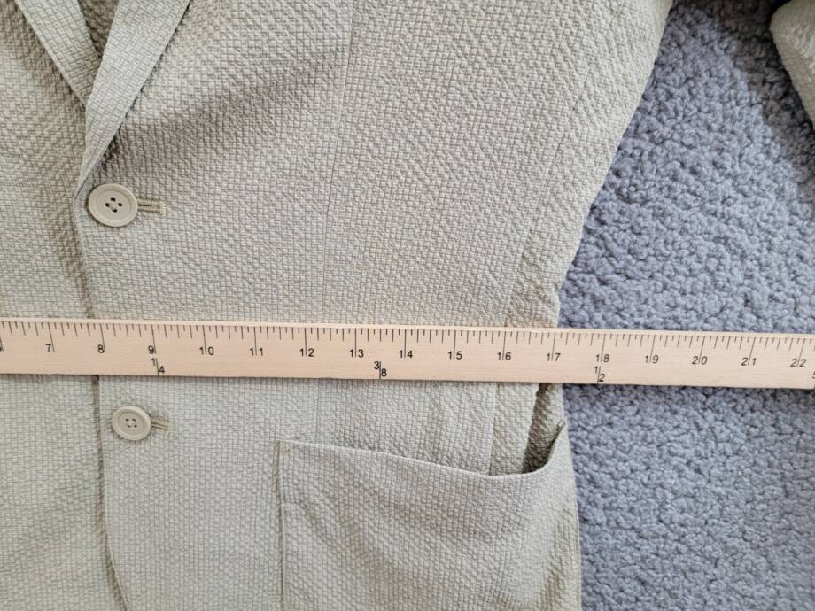 Alfani Classic-Fit Textured Seersucker Jacket Men's S Twill Notch Lapel L/S