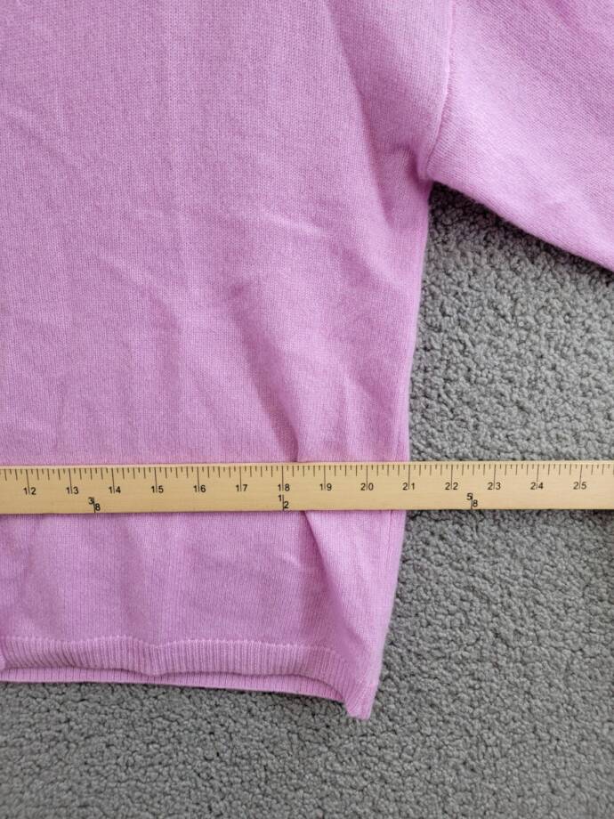 C by Bloomingdale's Cashmere Long Sleeve V-Neck Cardigan Women's S Rose Quartz