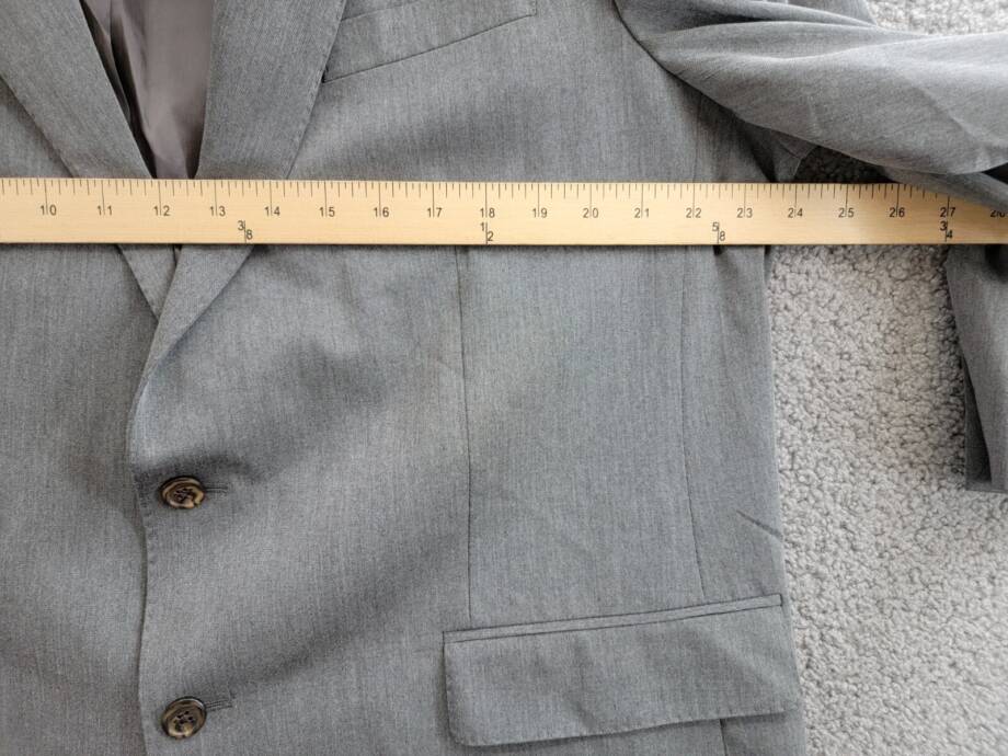 Polo Ralph Lauren Single-Breasted Twill Sport Coat Men's 48R Grey Notch Lapel