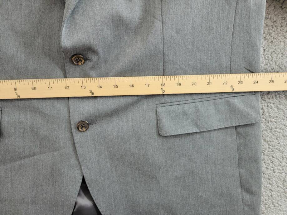 Polo Ralph Lauren Single-Breasted Twill Sport Coat Men's 48R Grey Notch Lapel