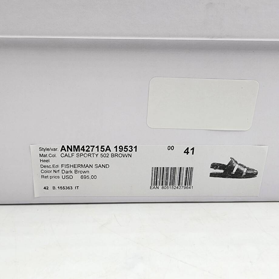 JW Anderson Buckled Fisherman Sandals Men's 41/8 US Dark Brown Buckled Closure