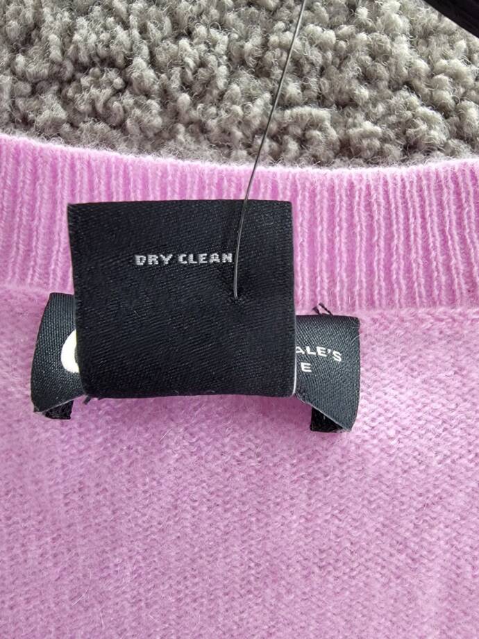 C by Bloomingdale's Cashmere Long Sleeve V-Neck Cardigan Women's S Rose Quartz