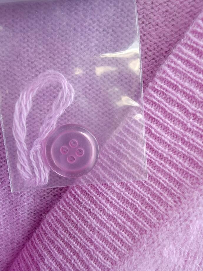 C by Bloomingdale's Cashmere Long Sleeve V-Neck Cardigan Women's S Rose Quartz