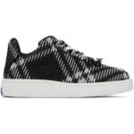 Burberry Check Knit Box Low-Top Sneakers Men's 46/13 US Black/White Lace Up