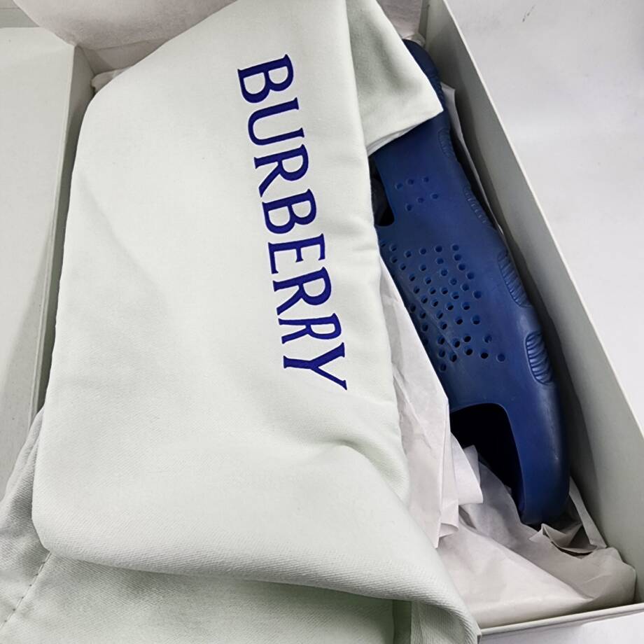 Burberry "Stingray" Rubber Pool Slide Flip Flop Men's 43/10 US Midnight Slip On
