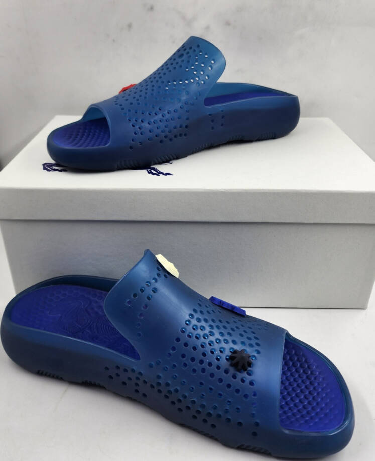 Burberry "Stingray" Rubber Pool Slide Flip Flop Men's 43/10 US Midnight Slip On