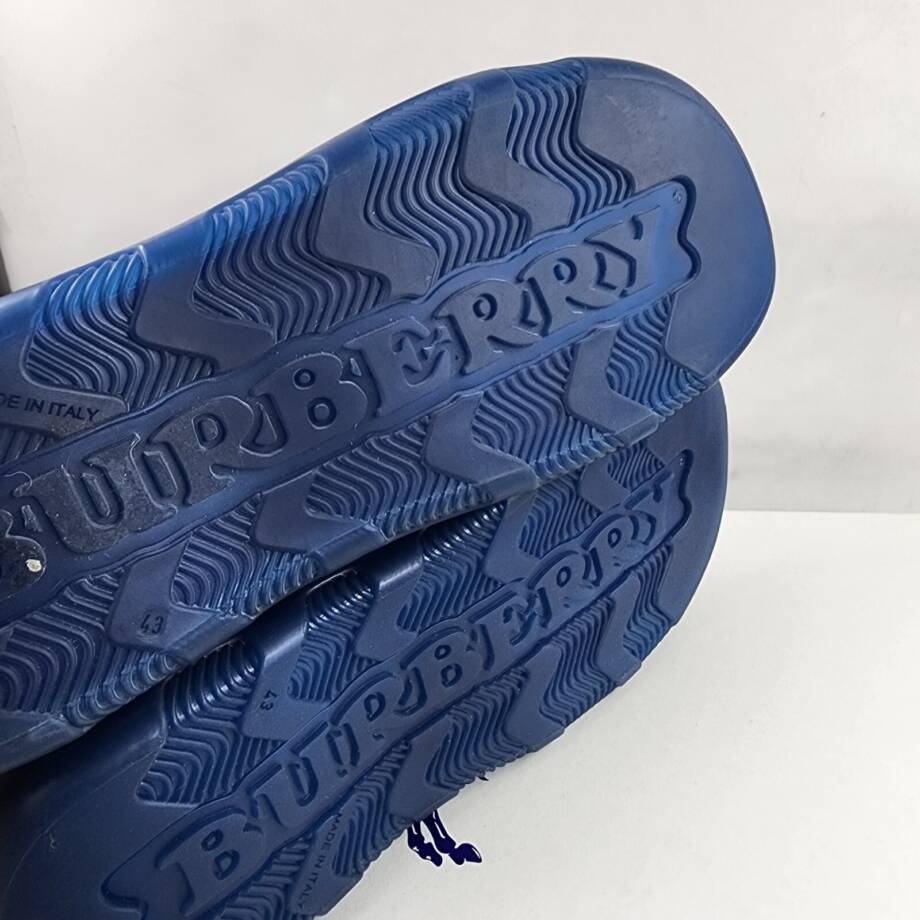 Burberry "Stingray" Rubber Pool Slide Flip Flop Men's 43/10 US Midnight Slip On
