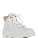 Chloé Lauren High Top Sneakers Women's 35/5 US Light Nude Lace Up Closure