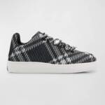 Burberry Check Knit Box Low-Top Sneakers Men's 42/9 US Black/White Lace Up