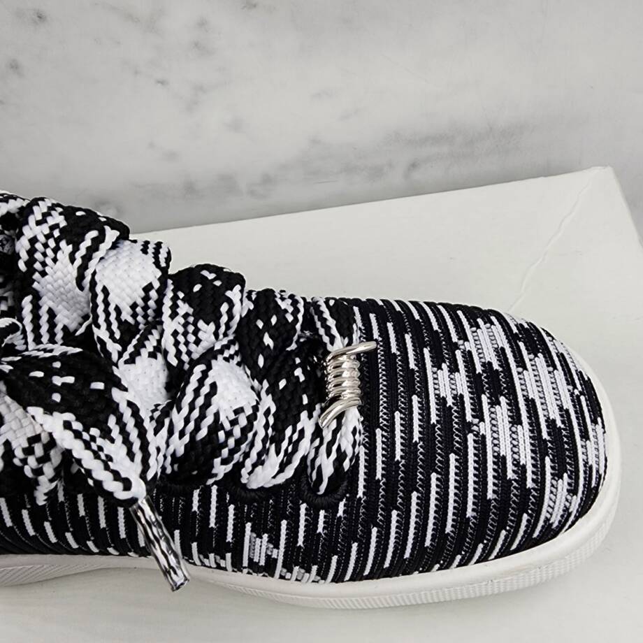 Burberry Check Knit Box Low-Top Sneakers Men's 42/9 US Black/White Lace Up