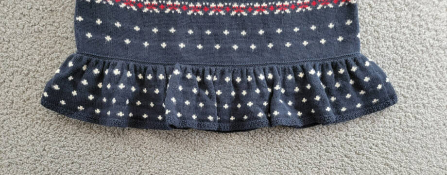 Polo Ralph Lauren Fair Isle Knit Skirt Girls XL 16 Navy Multi Wool Blend Pull On