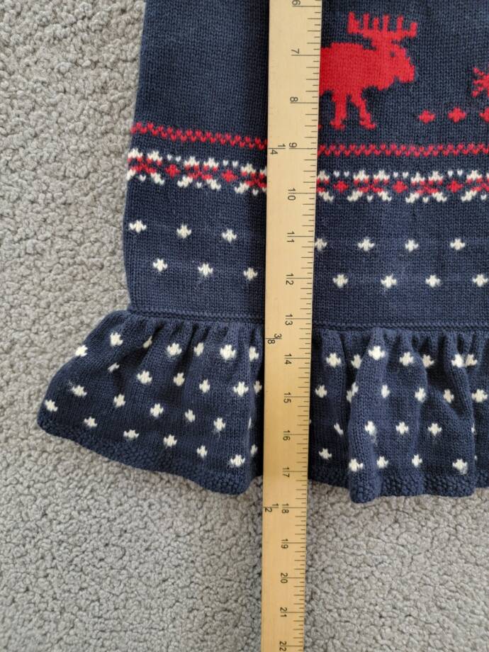 Polo Ralph Lauren Fair Isle Knit Skirt Girls XL 16 Navy Multi Wool Blend Pull On