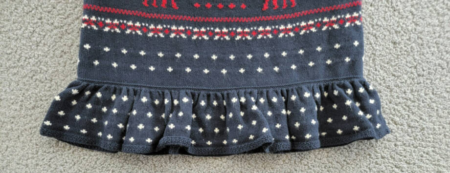 Polo Ralph Lauren Fair Isle Knit Skirt Girls XL 16 Navy Multi Wool Blend Pull On