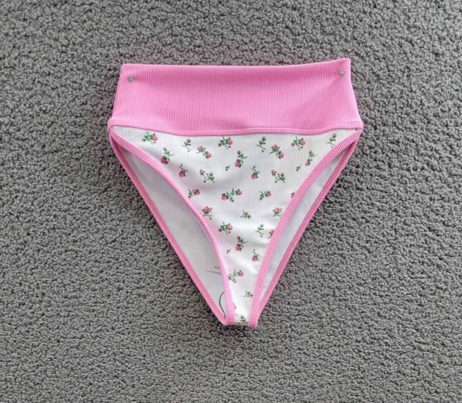 Beach Riot Emmy Bikini Bottom Women's XS Peony Blossom Floral Elastic Waist