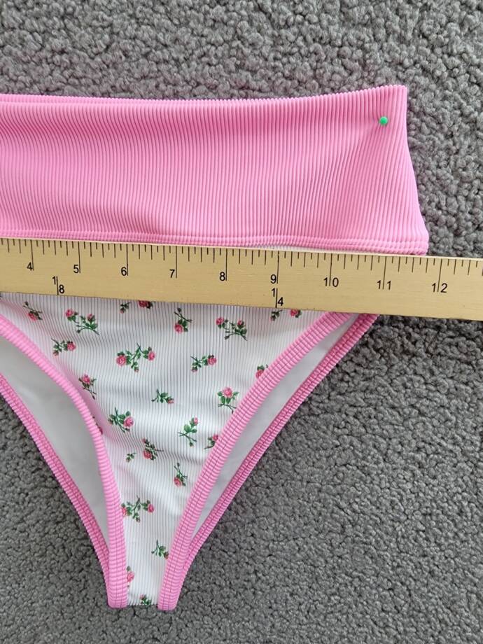 Beach Riot Emmy Bikini Bottom Women's XS Peony Blossom Floral Elastic Waist