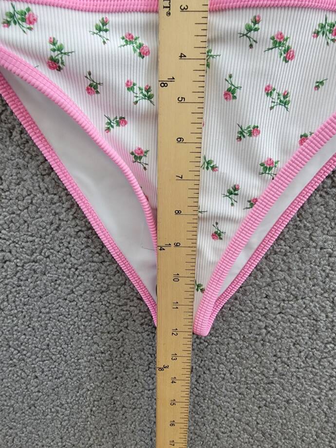 Beach Riot Emmy Bikini Bottom Women's XS Peony Blossom Floral Elastic Waist