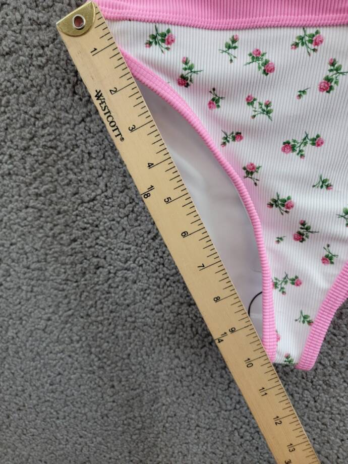 Beach Riot Emmy Bikini Bottom Women's XS Peony Blossom Floral Elastic Waist