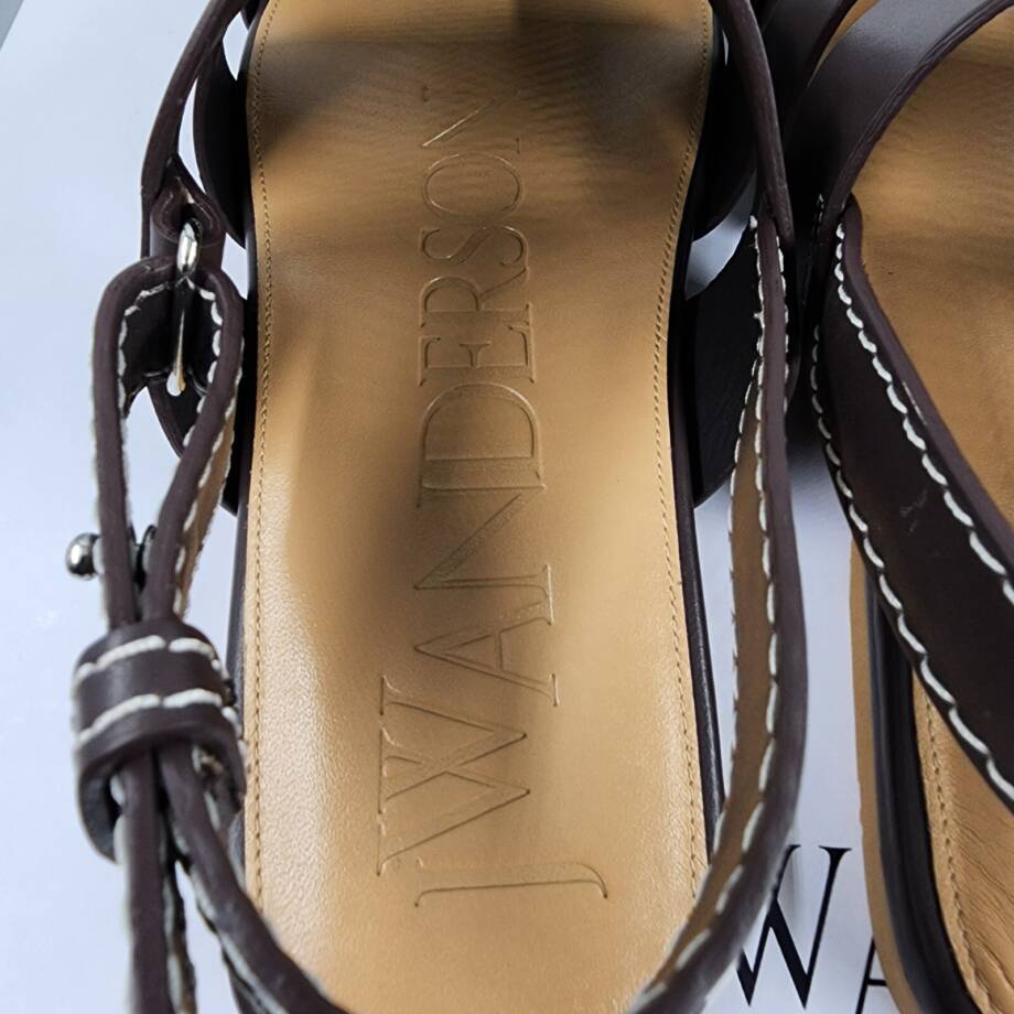 JW Anderson Buckled Fisherman Sandals Men's 41/8 US Dark Brown Buckled Closure