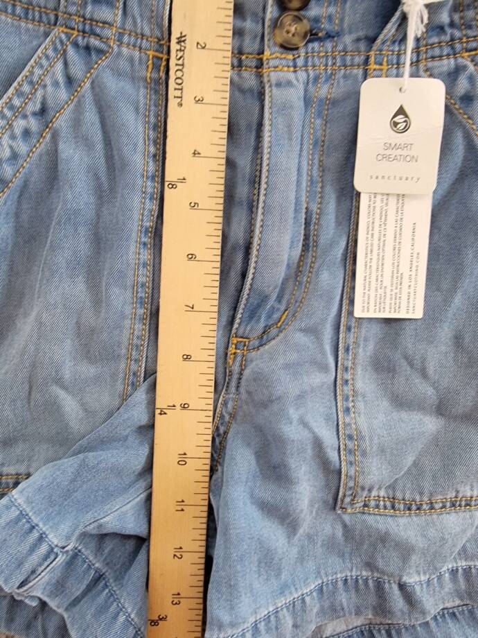 Sanctuary Reissue Shorts Women's XXS Sun Drench Zip Fly With Button Closure~