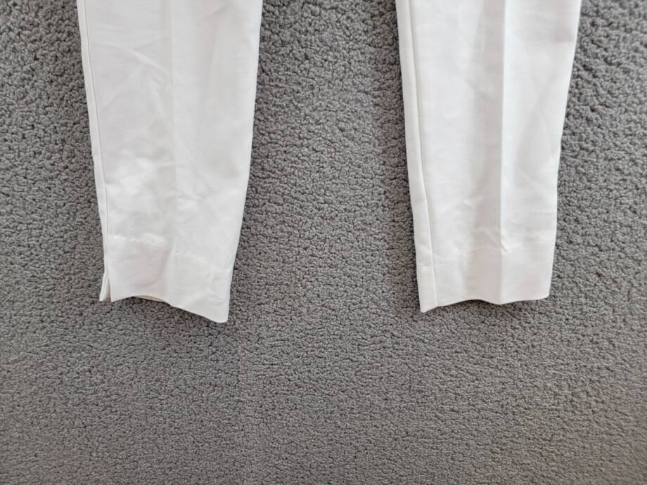 Karen Kane Straight Leg Ankle Pants Women's 2 White Concealed Side Zip Closure