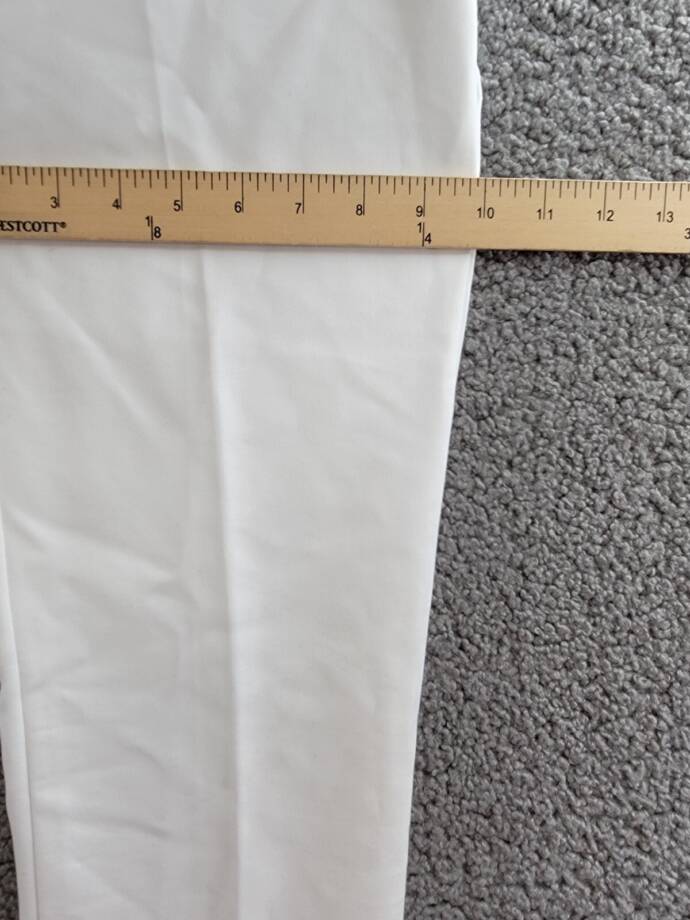 Karen Kane Straight Leg Ankle Pants Women's 2 White Concealed Side Zip Closure