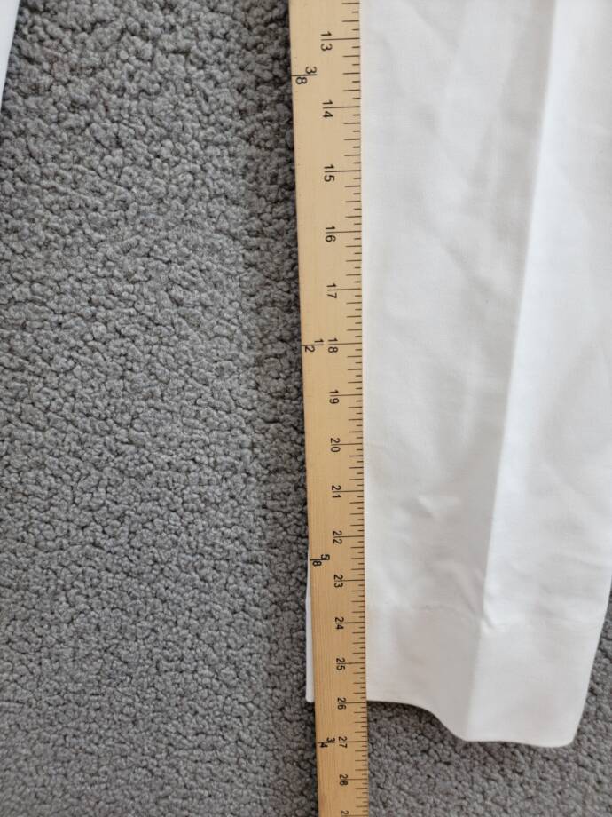 Karen Kane Straight Leg Ankle Pants Women's 2 White Concealed Side Zip Closure