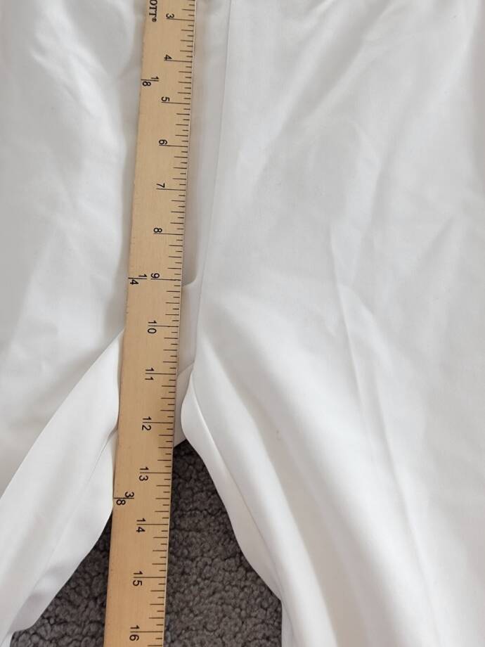 Karen Kane Straight Leg Ankle Pants Women's 2 White Concealed Side Zip Closure